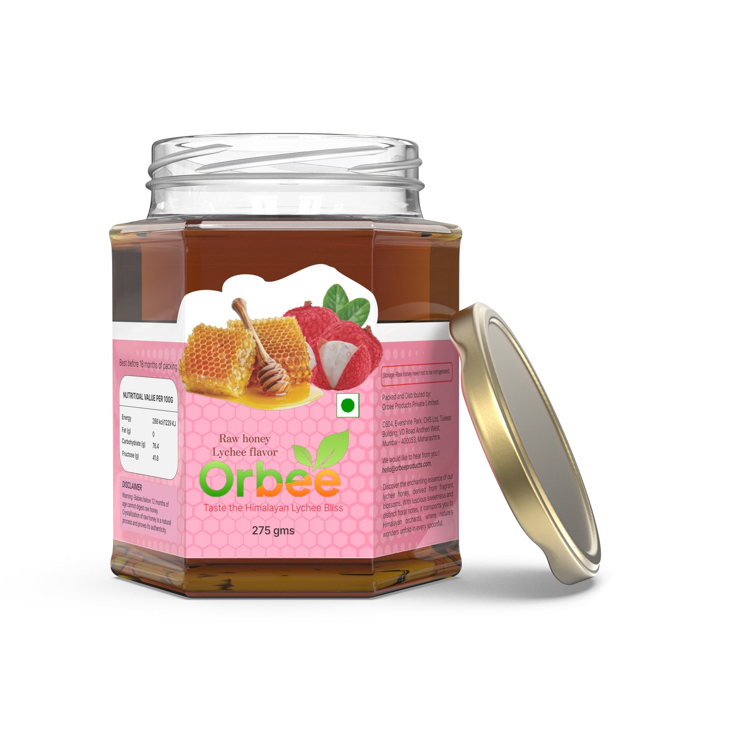 Orbee lychee honey 275gms