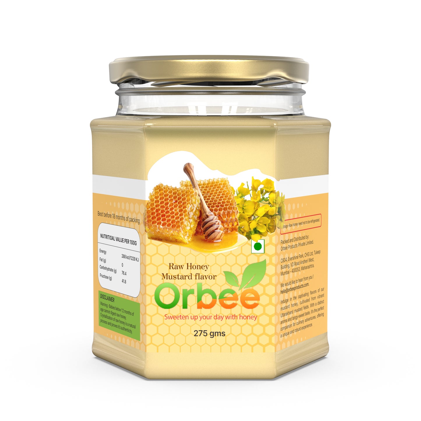 Orbee Mustard Honey 275 gms